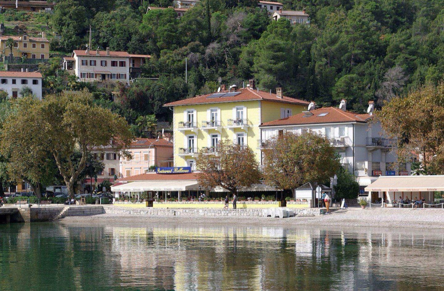 The seaside Lungomare promenade winding along Opatija's rocky Kvarner coastline