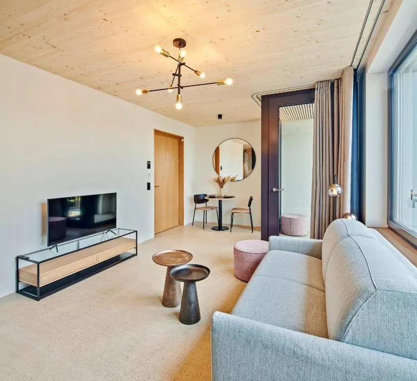 Living area at Liv Suites in Lucerne