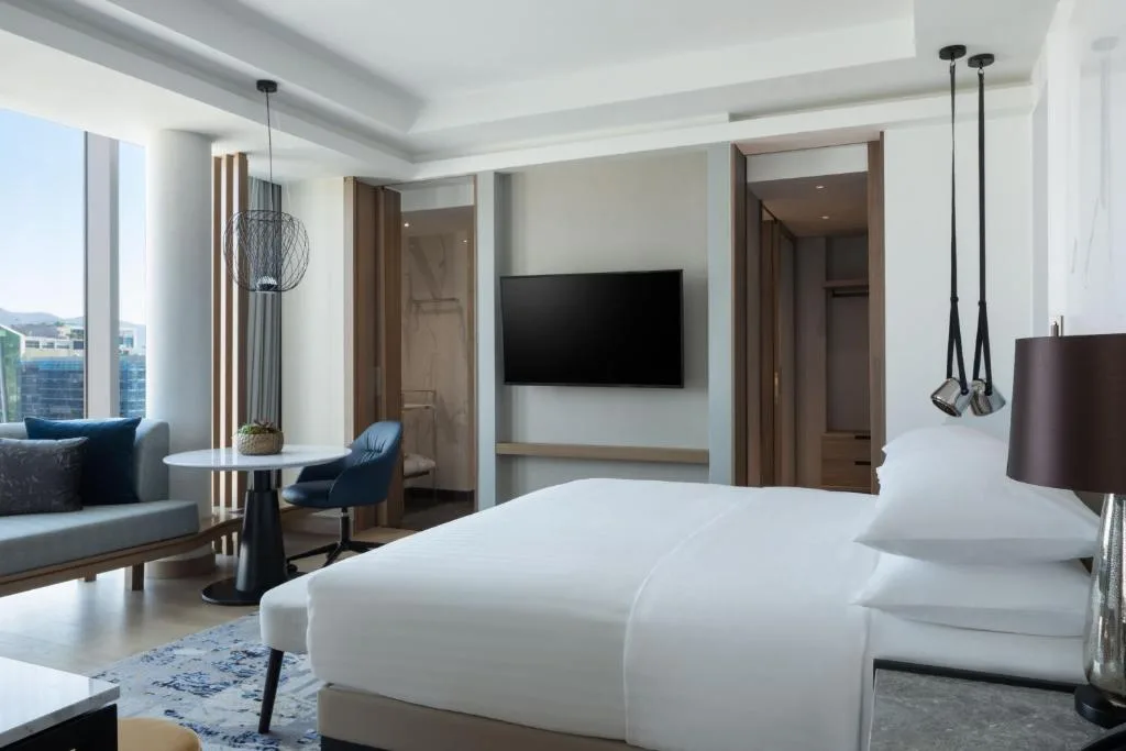 Bedroom in the Executive Suite at Tirana Marriott Hotel